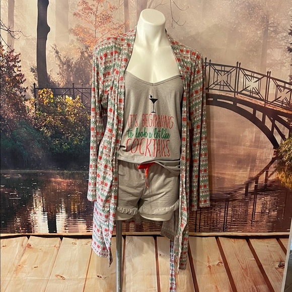 its a morning person Other - Cozy Gray and Red Women's Pajama Set